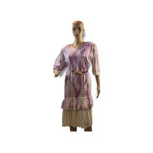 Women's Vintage abstract-pattern print  dress. Size M.